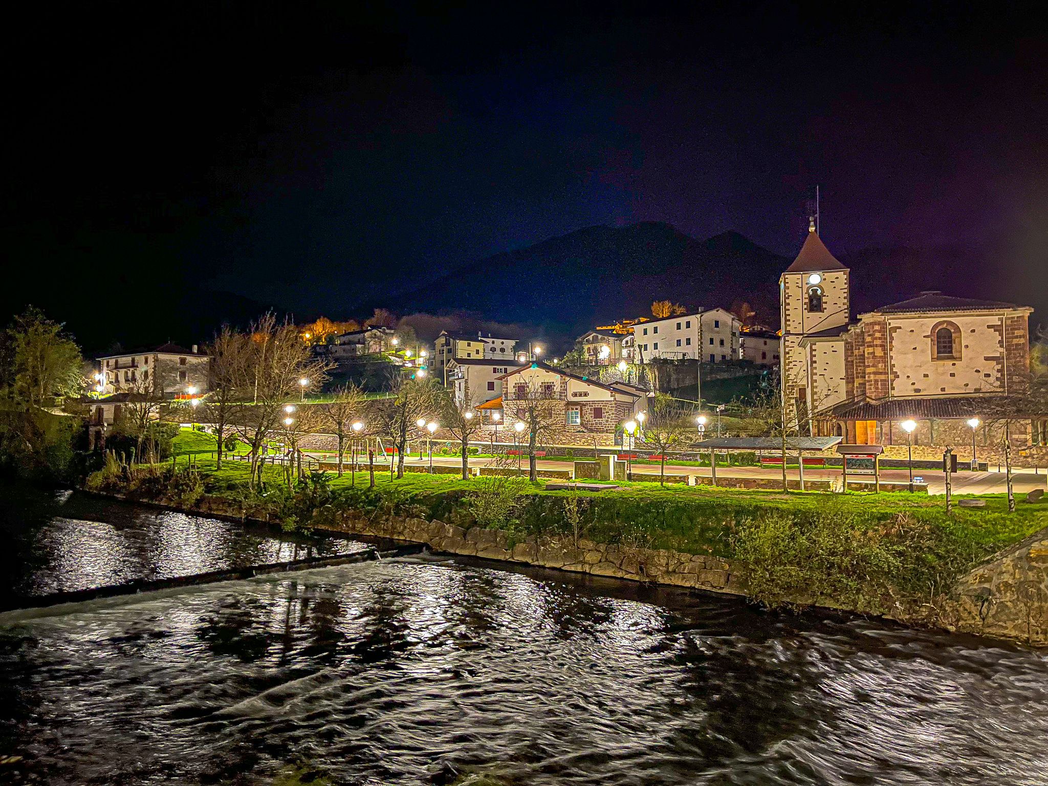 Sunbilla lit up at night
